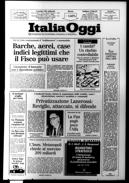 Italia oggi : quotidiano di economia finanza e politica